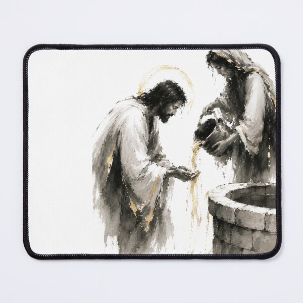 Item preview, Jesus asks water to the Woman at the Well Art designed and sold by Phos Creatives.