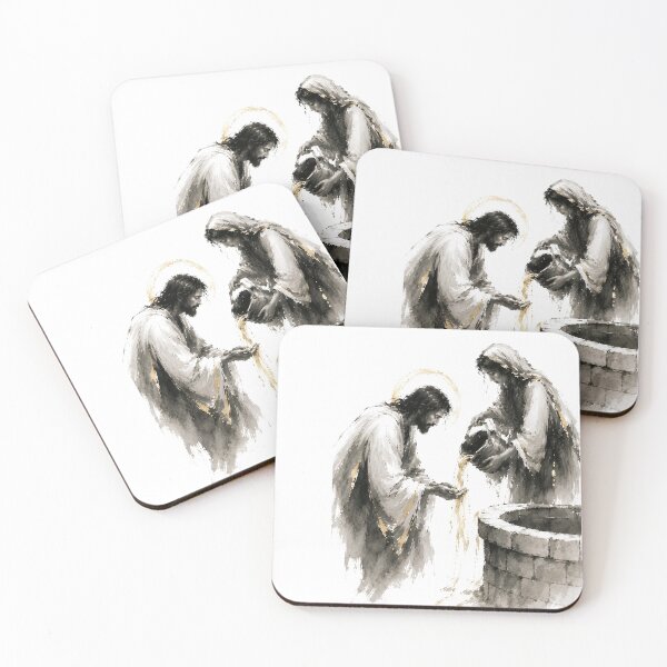 Item preview, Jesus asks water to the Woman at the Well Art designed and sold by Phos Creatives.