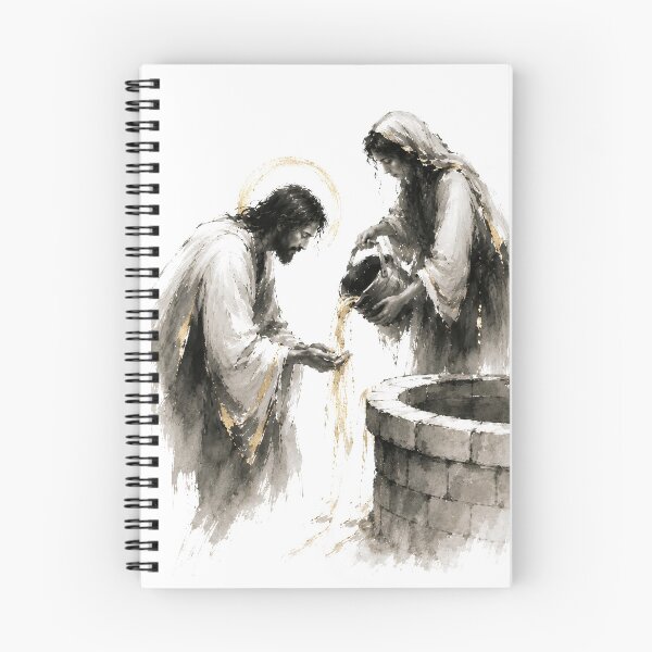 Item preview, Jesus asks water to the Woman at the Well Art designed and sold by Phos Creatives.