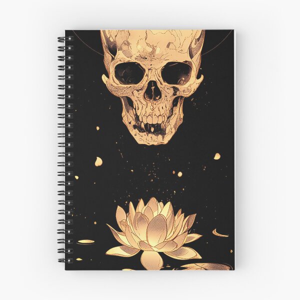 Item preview, Golden Skull with Lotus Half-Tone designed and sold by CalyCollab.
