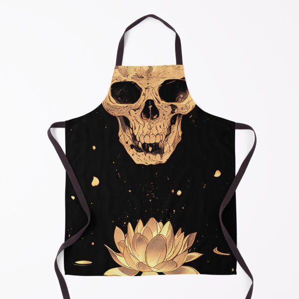 Item preview, Golden Skull with Lotus Half-Tone designed and sold by CalyCollab.
