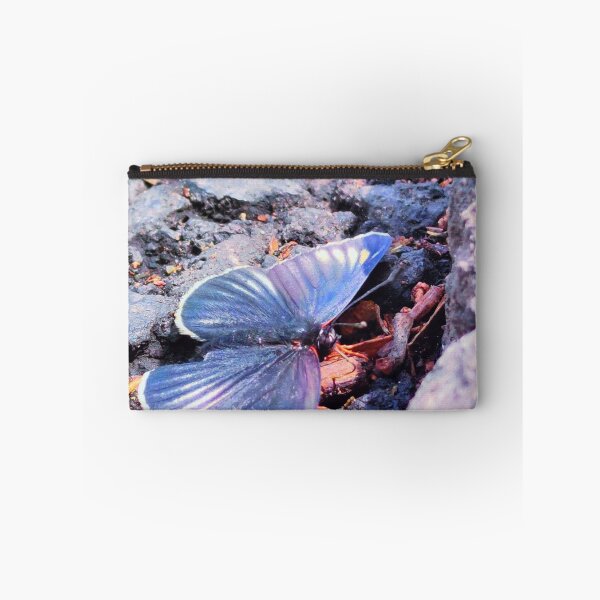 Item preview, Iridescent Blue Butterfly on Rocky Ground designed and sold by maragretgifts.
