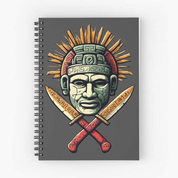 Item preview, Mayan Warrior Mask with Crossed Blades & Sun | Elysium Echoes Icon 03 designed and sold by Shift-Bloom.