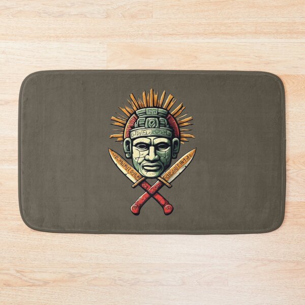 Item preview, Mayan Warrior Mask with Crossed Blades & Sun | Elysium Echoes Icon 03 designed and sold by Shift-Bloom.