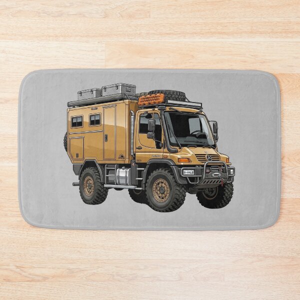 Item preview, Unimog U500 Expedition Camper Sand Tan Overlanding Truck Illustration designed and sold by Motorline44.