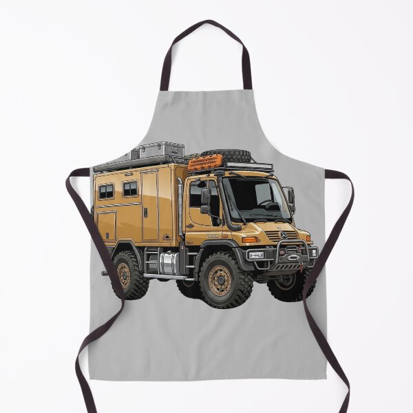 Item preview, Unimog U500 Expedition Camper Sand Tan Overlanding Truck Illustration designed and sold by Motorline44.