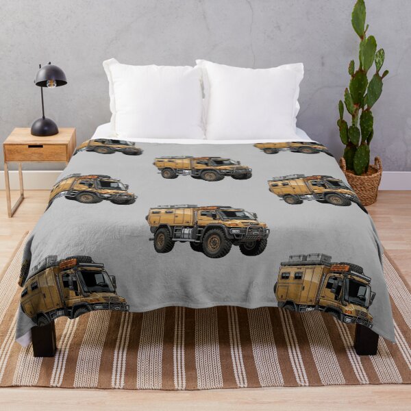 Item preview, Unimog U500 Expedition Camper Sand Tan Overlanding Truck Illustration designed and sold by Motorline44.