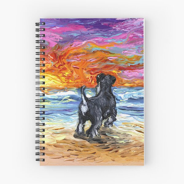 Aperçu de l'œuvre Beach Days - Schnauzer créée et vendue par AjaTrier.