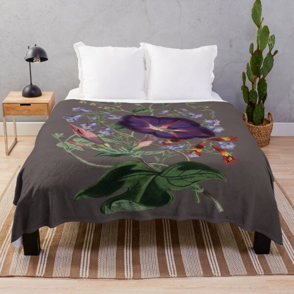 Item preview, Midnight Blooms: Vintage Botanical Purple Morning Glory & Bellflowers designed and sold by 63Hotpeppers.