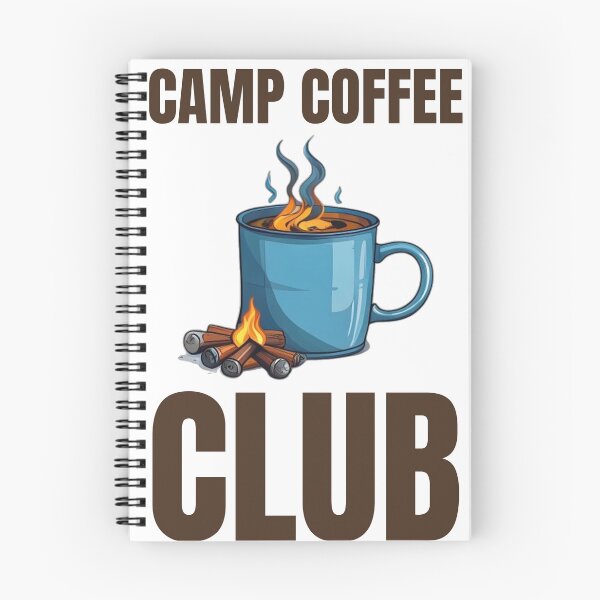 Item preview, Camp Coffee Club Campfire Enamel Mug designed and sold by DreamDesignWear.
