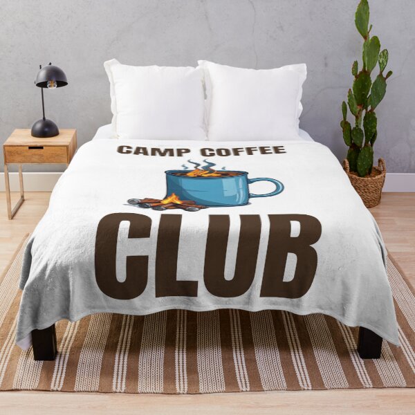 Item preview, Camp Coffee Club Campfire Enamel Mug designed and sold by DreamDesignWear.