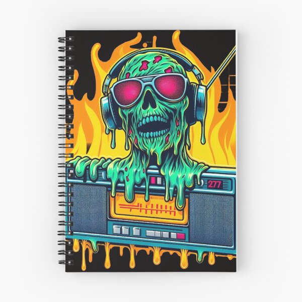 Item preview, Zombie skull with retro cassette designed and sold by Shirtabell.