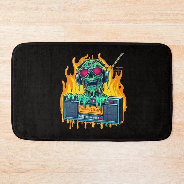 Item preview, Zombie skull with retro cassette designed and sold by Shirtabell.