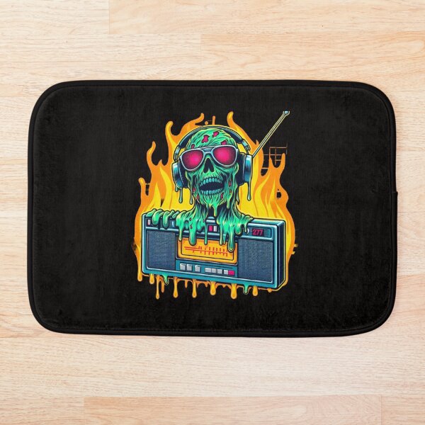 Item preview, Zombie skull with retro cassette designed and sold by Shirtabell.