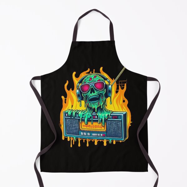 Item preview, Zombie skull with retro cassette designed and sold by Shirtabell.