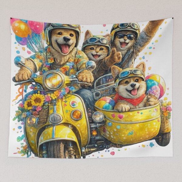 Item preview, Happy Animal Road Trip T-Shirt designed and sold by Santuário da Bicharada.