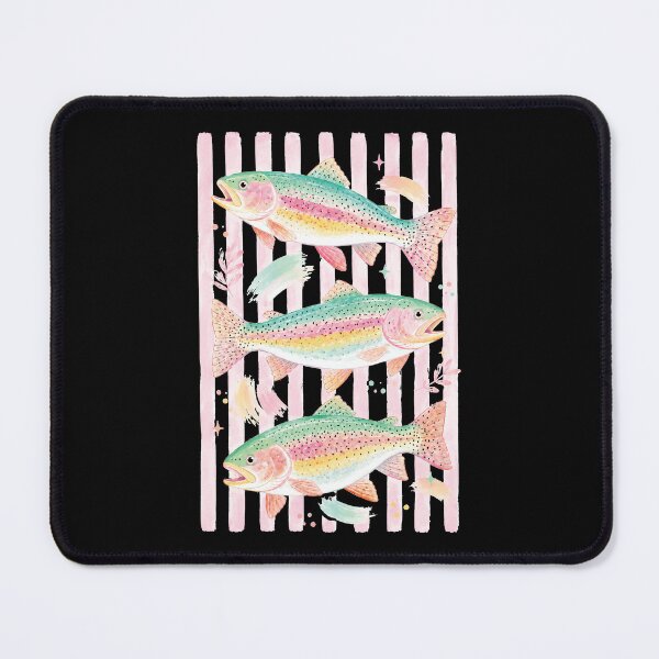 Item preview, Preppy Summer Lake, Colorful Rainbow Trout designed and sold by Doodletext.