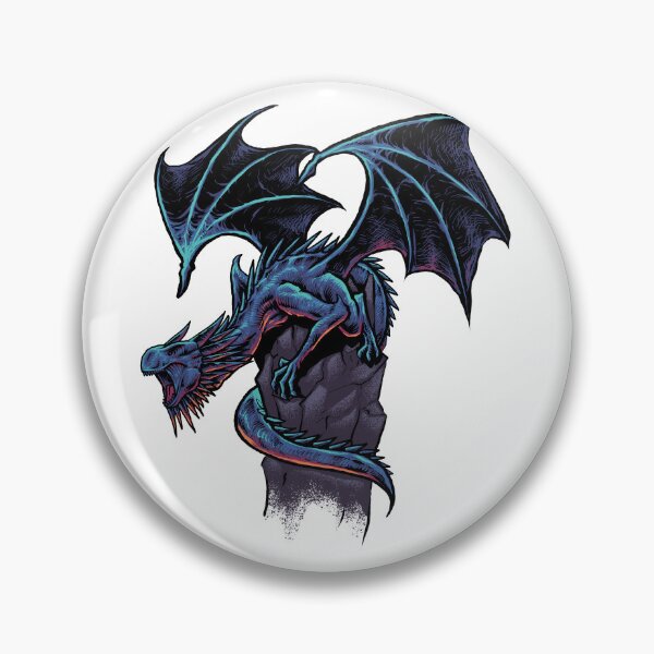 Item preview, Blue Dragon Perched on Stone Cliff designed and sold by Rogue Heart Collective™.