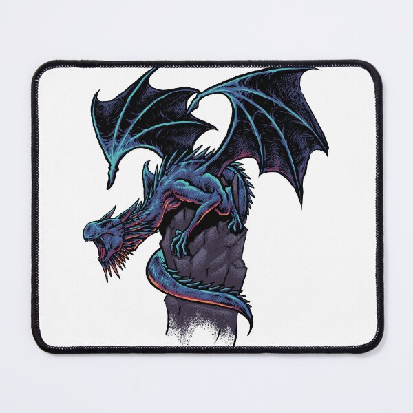 Item preview, Blue Dragon Perched on Stone Cliff designed and sold by Rogue Heart Collective™.