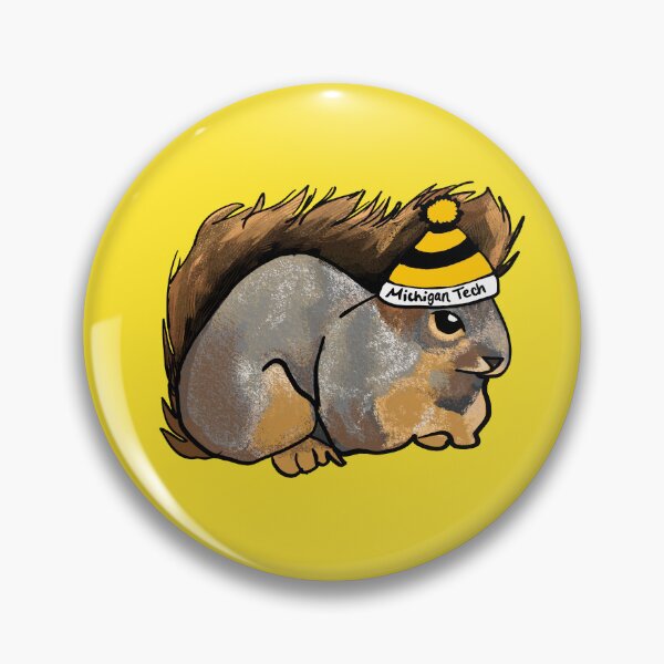 Item preview, Squirrel in a Michigan Tech Hat designed and sold by Chaotic-Koala.