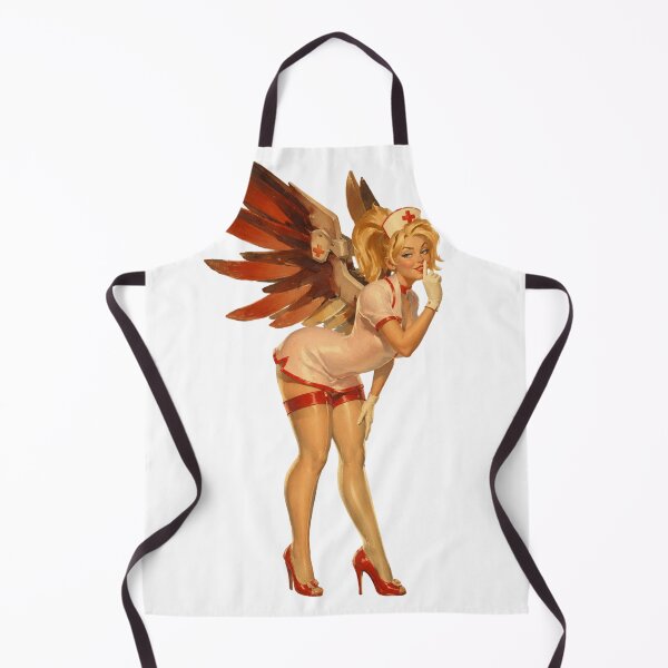 Item preview, Mercy Pin Up | Retro Gamer Nurse Angel Fan Art Illustration designed and sold by Cosplayvintage.