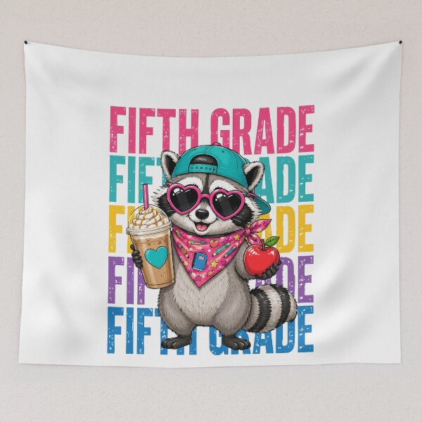 Item preview, Funny Back to School Raccoon Feral Fifth Grade 5th Grader designed and sold by BornBorn.