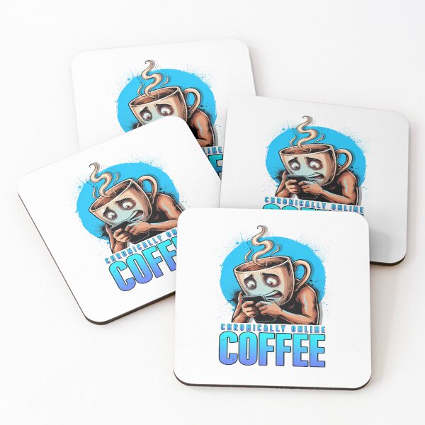Item preview, Chronically Browsing Coffee Phone Character designed and sold by ColeLaniTrading.