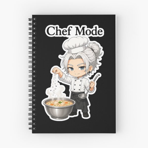 Item preview, Copy of Cute Anime Chef Mode Cooking Soup - Funny Foodie Gift.Black version. designed and sold by House of Rein.