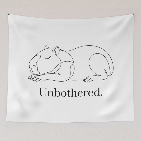 Item preview, Unbothered Capybara Minimalist Line Art Boho Chill Aesthetic designed and sold by WorldShop17.