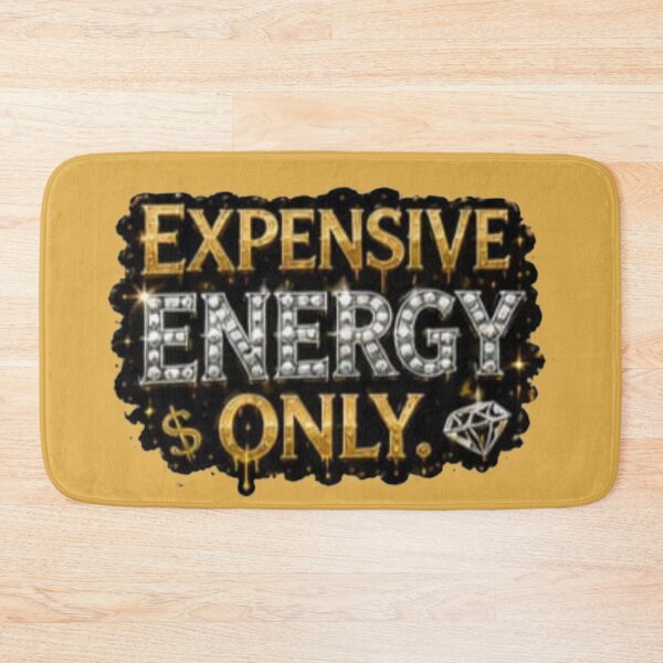 Item preview, Expensive Energy Only Gold Drip - Luxury Glam Quote Sticker designed and sold by Scro-Ciob-Shop.