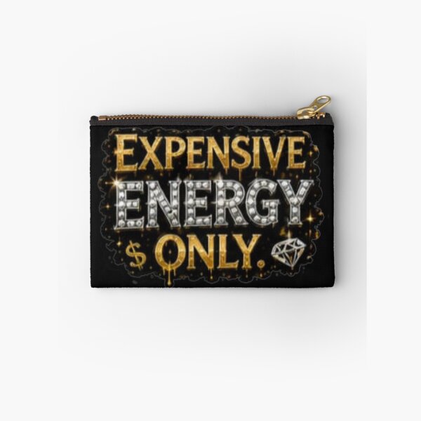 Item preview, Expensive Energy Only Gold Drip - Luxury Glam Quote Sticker designed and sold by Scro-Ciob-Shop.