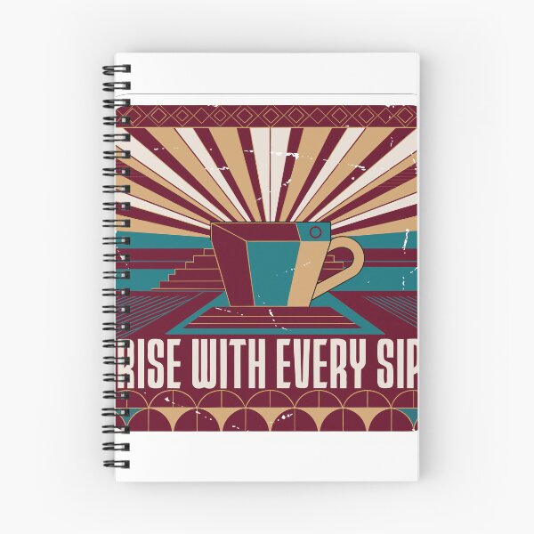 Item preview, Rise With Every Sip Sticker designed and sold by inkfusionhub99.