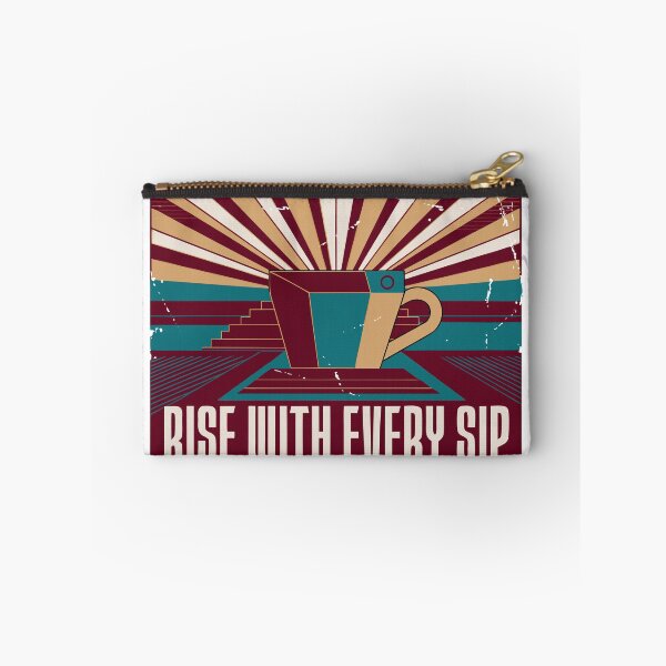 Item preview, Rise With Every Sip Sticker designed and sold by inkfusionhub99.
