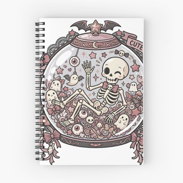 Item preview, Skeleton in Crystal Ball Snow Globe Pastel Gothic Halloween designed and sold by MisteryDesigner.