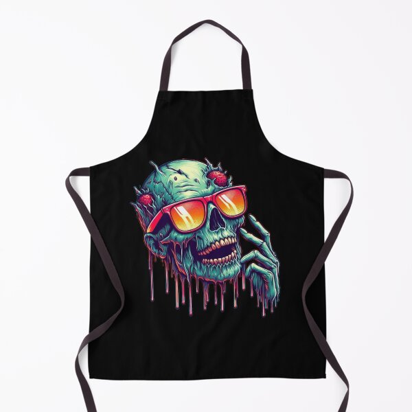 Item preview, Retro zombie skull designed and sold by Shirtabell.