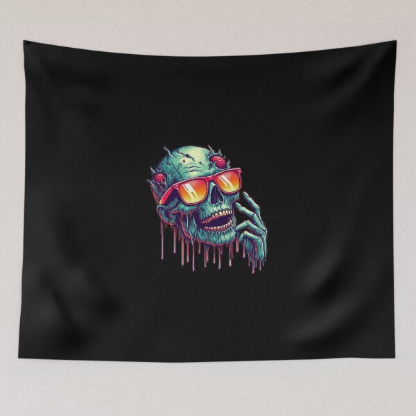 Item preview, Retro zombie skull designed and sold by Shirtabell.