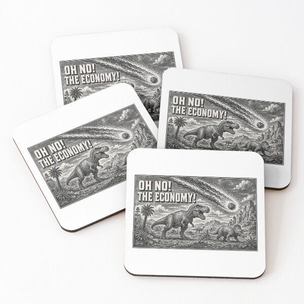 Item preview, Oh No The Economy Funny Dinosaur designed and sold by Doodletext.