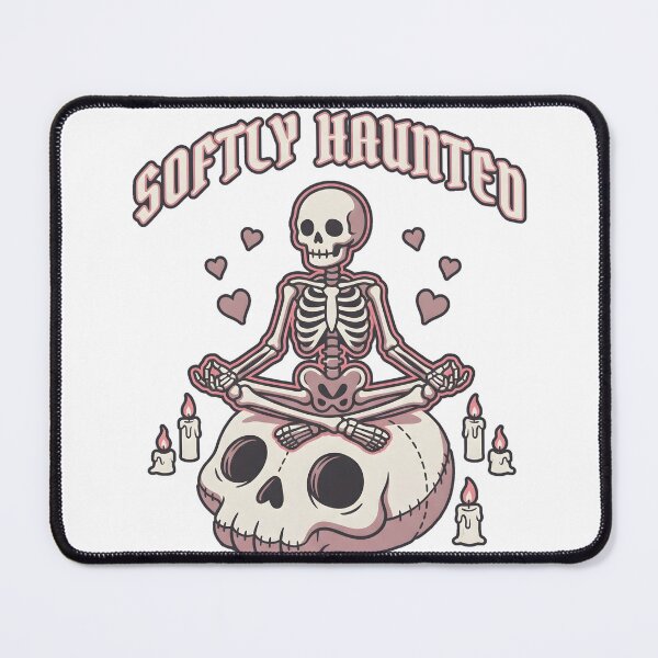 Item preview, Softly Haunted Meditating Skeleton on Giant Skull Cute Goth Yoga designed and sold by MisteryDesigner.