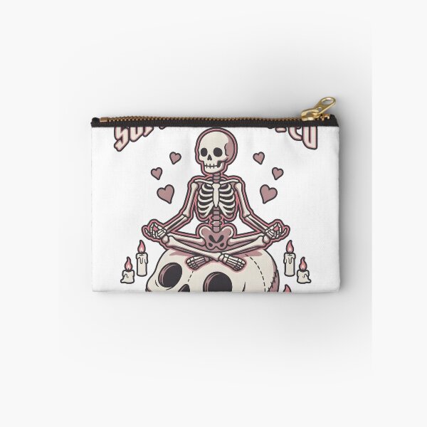 Item preview, Softly Haunted Meditating Skeleton on Giant Skull Cute Goth Yoga designed and sold by MisteryDesigner.