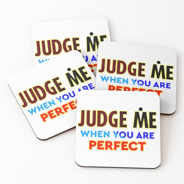 Item preview, Judge Me, when you are Perfect, Motivational Typography T-shirt Design designed and sold by T2T-ees.