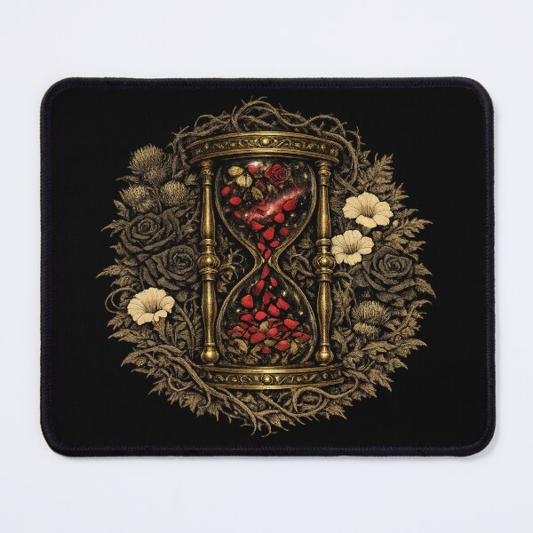 Item preview, Vintage Gothic Hourglass Rose Illustration designed and sold by ArtoryWorks.