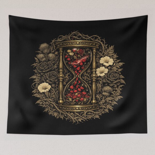 Item preview, Vintage Gothic Hourglass Rose Illustration designed and sold by ArtoryWorks.