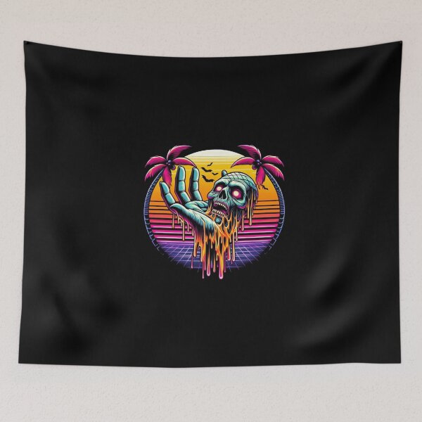 Item preview, Calavera zombie retro designed and sold by Shirtabell.