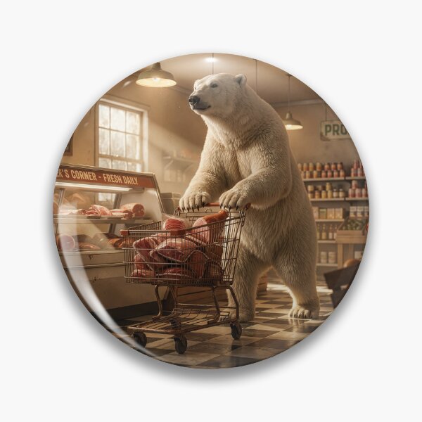 Item preview, Polar Bear Visits the Butcher Shop designed and sold by Tridentulus.