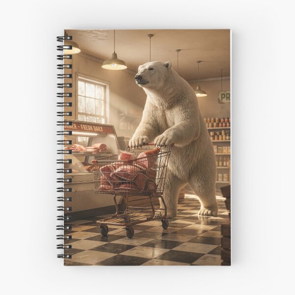 Item preview, Polar Bear Visits the Butcher Shop designed and sold by Tridentulus.