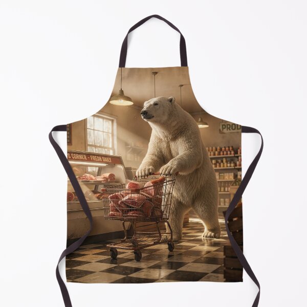 Item preview, Polar Bear Visits the Butcher Shop designed and sold by Tridentulus.