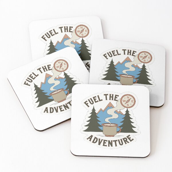 Item preview, Fuel The Adventure Coffee Sticker  designed and sold by inkfusionhub99.