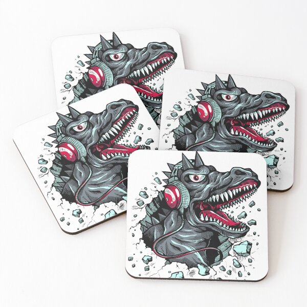 Item preview, Rocking T Rex with Headphones designed and sold by Rogue Heart Collective™.