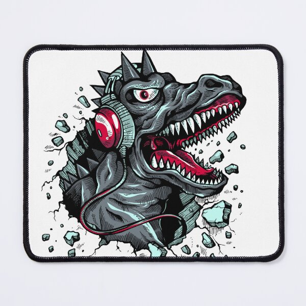 Item preview, Rocking T Rex with Headphones designed and sold by Rogue Heart Collective™.