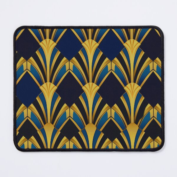 Item preview, Royal Blue And Golden Elegant Art Deco Pattern designed and sold by DEC02.